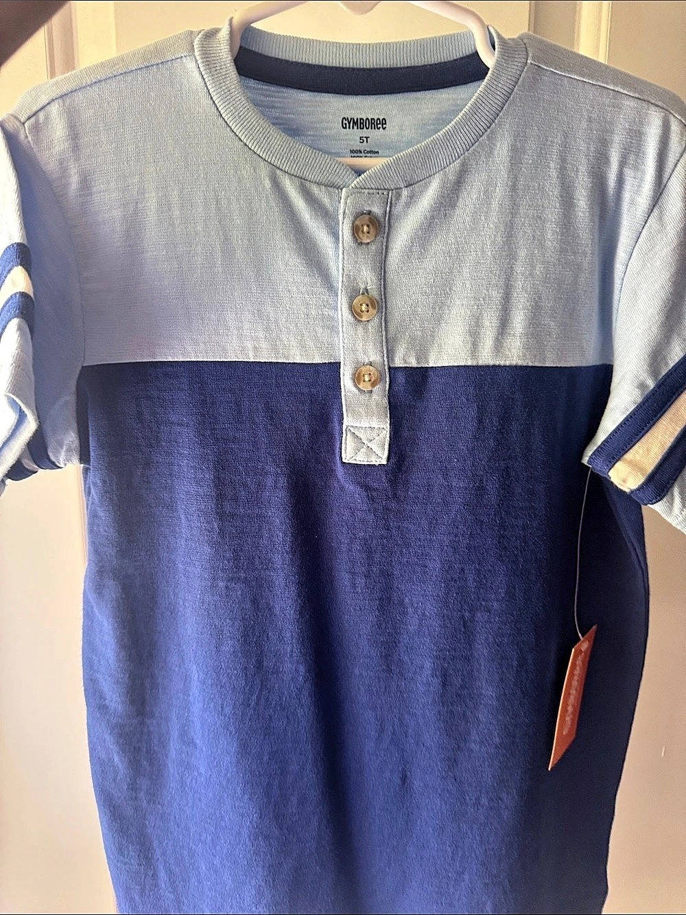 Gymboree Color Block Henley Tee Size Small